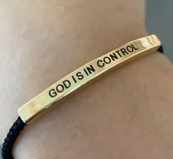 God is in Control bracelet – view 3