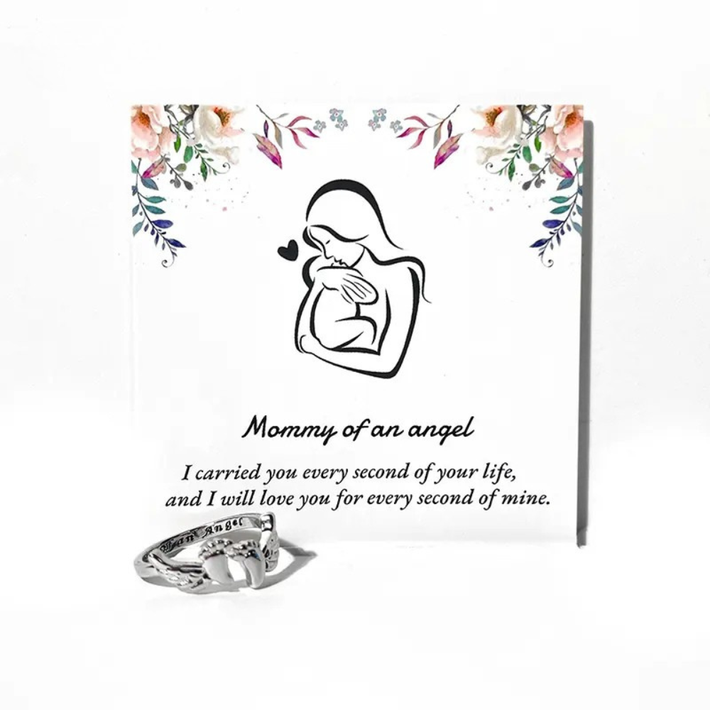Mommy of an Angel ring and bracelet – view 1