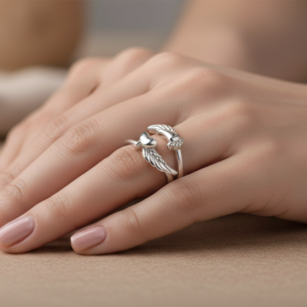 Mommy of an Angel ring and bracelet – view 7
